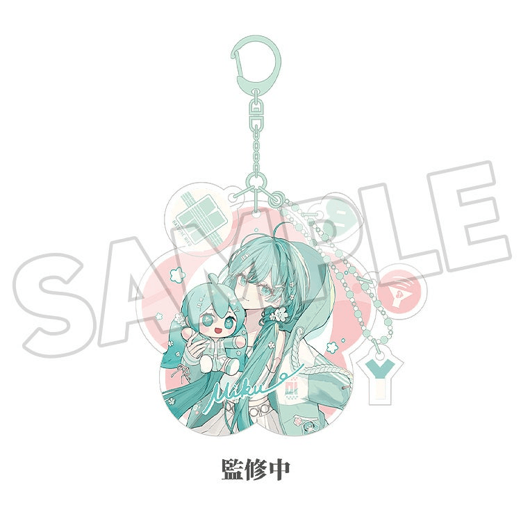 Hatsune Miku Miku Hug Series Acrylic Keychain: Flower Ver.