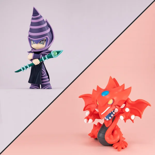 MegaHouse MEGATOON Yu-Gi-Oh！ Duel Monsters  Dark Magician＆Slifer the Sky Dragon set 【with gift】 - Yu-Gi-Oh!