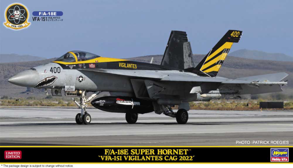 1/72  F/A-18E SUPER HORNET "VFA-151 VIGILANTES CAG 2022" (Bonus: an emblem patch is included.)