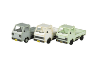 1/80 Scale Paper kit Town Corner Accessory Series kei truck(white/silver/pale green) 1
