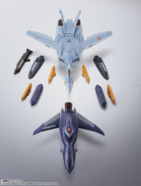 VF-0A PHOENIX(SHIN KUDO USE) ＋ QF-2200D-B GHOST "MACROSS ZERO", TAMASHII NATIONS HI-METAL R 14