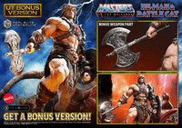 Real Elite Masterline Masters of the Universe He-Man & Battle Cat Ultimate Bonus Version			 1
