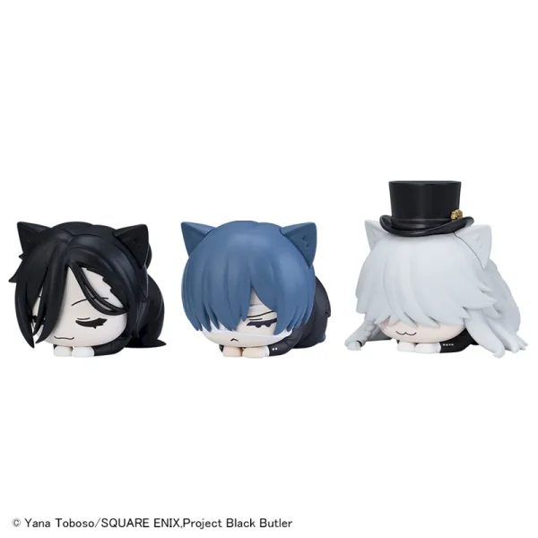 SEGA Ohiruneko Anime "Black Butler: Public School Arc" Mini Figure (EX) (Sebastian, Ciel & Undertaker) - Black Butler