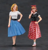 Hasegawa [FC10] 1:24 50’s AMERICAN GIRLS FIGURE (Two kits in the box) - Scale Kits - photo 2