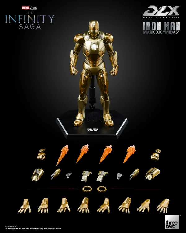 threezero Marvel Studios: The Infinity Saga - DLX Iron Man Mark 21 “Midas” - Marvel