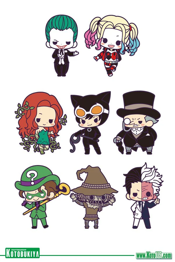 KOTOBUKIYA RUBBER CHARM COLLECTION BATMAN VILLAIN DELUXE - DC Comics