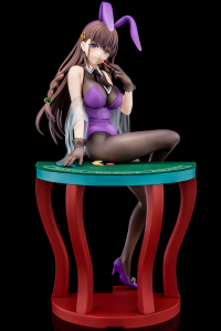 Elfine Phillet wearing flower’s purple bunny costume with Nip Slip Gimmick System 1