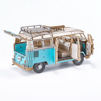 wa-gu-mi Vintage Volkswagen Type 2 (T1) Camper Van GREEN 12
