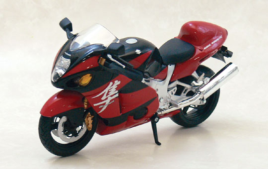 1/12 TOYABI DIECAST MOTORCYCLE: 1/12 SUZUKI GSX1300R HAYABUSA(RED)
