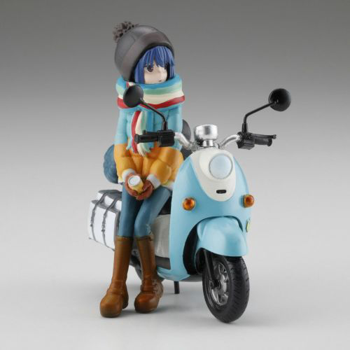 [KAIYODO] [UNPAINTED] [Limited] ARTPLA Yuru Camp Shima Rin and Bike Set (Released in November 2010)
