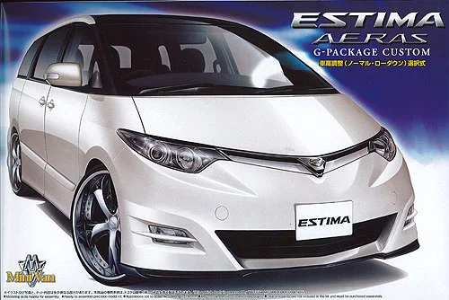 Aoshima MINI VAN: 1/24 ESTIMA AERAS ('06) G-PACKAGE (TOYOTA) - Scale Kits