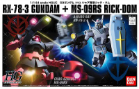 HGUC 1/144 G-3 GUNDAM VS CHAR'S RICK DOM SET 1