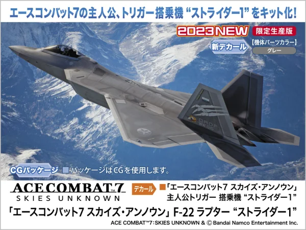 Hasegawa 1/48 [ACE COMBAT 7 SKIES UNKNOWN] F-22 RAPTOR STRIDER 1 - Scale Kits