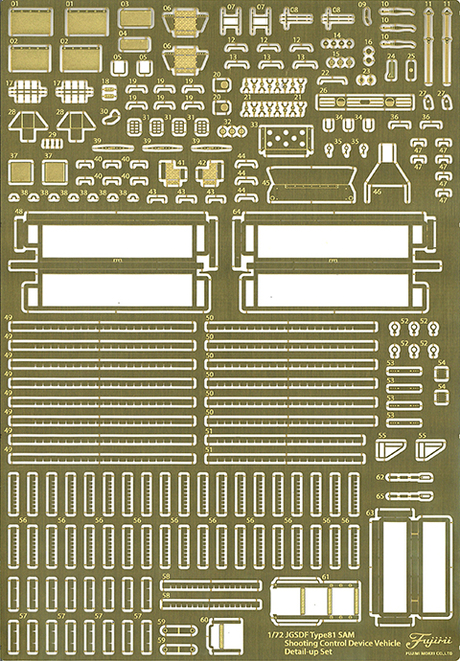 [Mi-209] 1/72 Genuine Photo-Etched Parts for JGSDF Type 81 Tank Short Distance Surface-to-air Guided Missile (C) Shooting Control Device / Launcher Equipped Vehicles