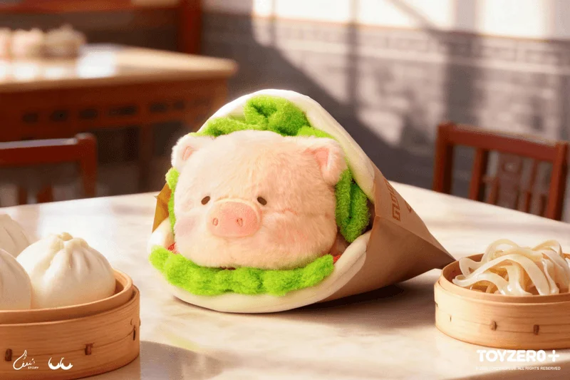 TOYZEROPLUS LuLu the Piggy Lu's Table - 5 Stars Roujiamo Lu Plush - LuLu The Piggy