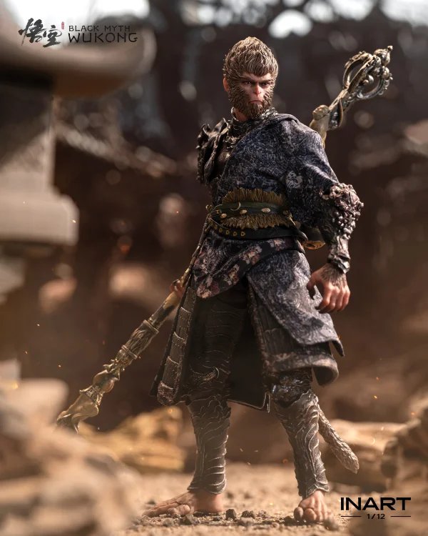 Queen Studios Black Myth: Wukong 1/12 Scale Action Figure - The Destined One in the Bronze Armor Set - Deluxe Version - Black Myth: Wukong
