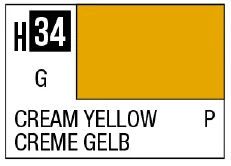 GSI Creos AQUEOUS HOBBY COLOR - H34 GLOSS CREAM YELLOW (PRIMARY)