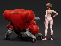 PLAMAX minimum factory MF-94 Motoko Kusanagi with Fuchikoma 2