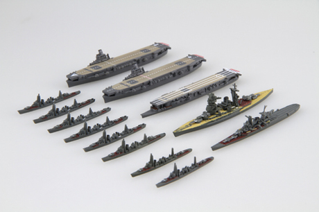 [NWC-18] 1/3000 Operation Agou The Ozawa Task-force Set [ Type Hiyo/Ryuho/Nagato ] w/ Painted Navalised Aircraft