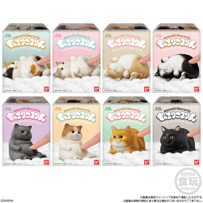 BANDAI Mocchiri Kororin Cats (Open Box/12) - Blind Boxes