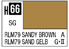 AQUEOUS HOBBY COLOR - H66 SEMI-GLOSS RLM79 SANDY BROWN (GERMAN AIRCRAFT)