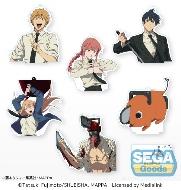 SEGA Chainsaw Man Big Clear Keychain With Stand (EX) - Chainsaw Man