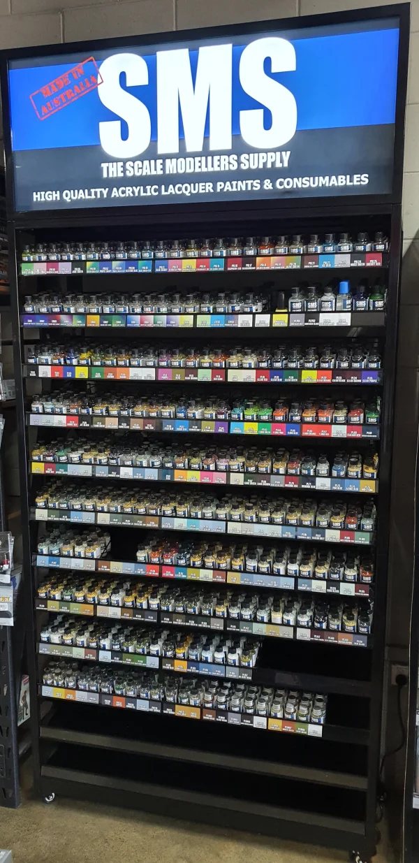 The Scale Modellers Supply (SMS) Premium Acrylic Lacquer LARGE RETAIL DISPLAY (STAND ONLY) - Display Cases & Storage