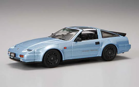 Aoshima DIECAST MODEL CAR: 1/43 Z31 FAIRLADY Z 300ZR ['87] (LIGHT BLUE METALLIC) - Art & Display