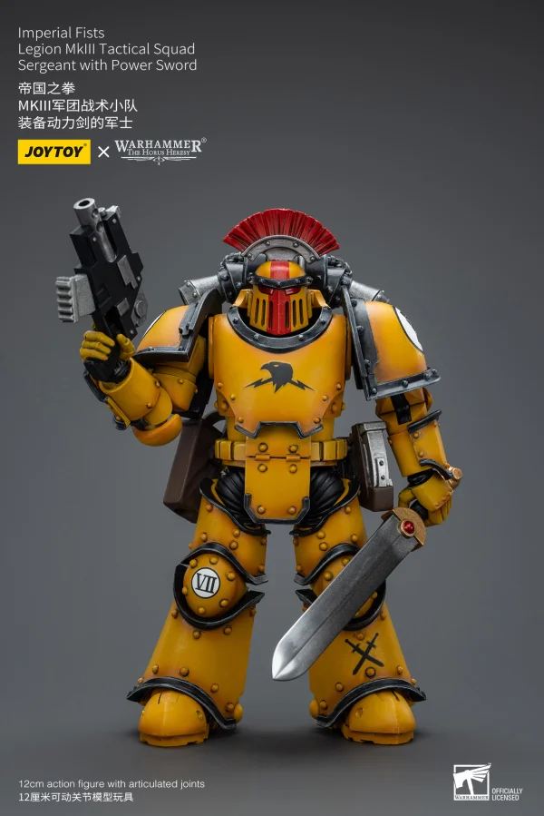 Imperial Fists   Legion MkIII Tactical Squad Sergeant with Power Sword