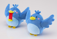 irasutoya Fired Blue Bird Plushie 4