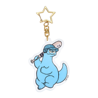Gal & Dino Glow-in-the-Dark Acrylic Keychain Baseball