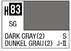 AQUEOUS HOBBY COLOR - H83 SEMI-GLOSS DARK GRAY(2) (IJN NAVAL)