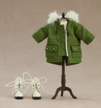 GOOD SMILE COMPANY Nendoroid Doll Warm Clothing Set: Boots &amp; Mod Coat (Khaki Green) - Figure Accessories - photo 1