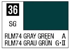 Mr. Color 36 - RLM74 Gray Green (Semi-Gloss/Aircraft)