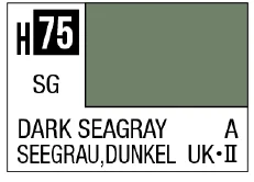 GSI Creos AQUEOUS HOBBY COLOR - H75 SEMI-GLOSS DARK SEAGRAY (RAF AIRCRAFT)