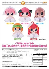 GOOD SMILE COMPANY Kuripan Plushie Yotsuba Nakano - The Quintessential Quintuplets - photo 4