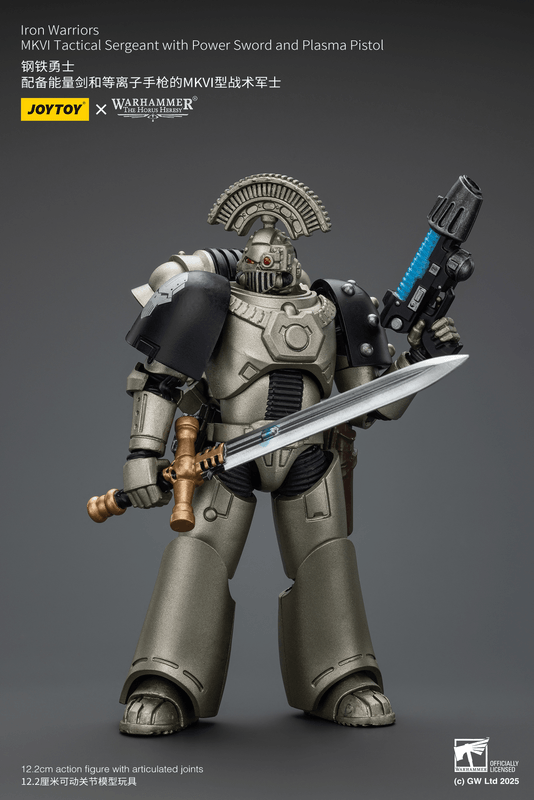 Iron Warriors MKVI Tactical Sergeant with Power Sword and Plasma Pistol