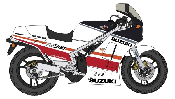 Hasegawa 1/12 SUZUKI RG500Γ LATE VERSION RED/WHITE COLOR - Scale Kits