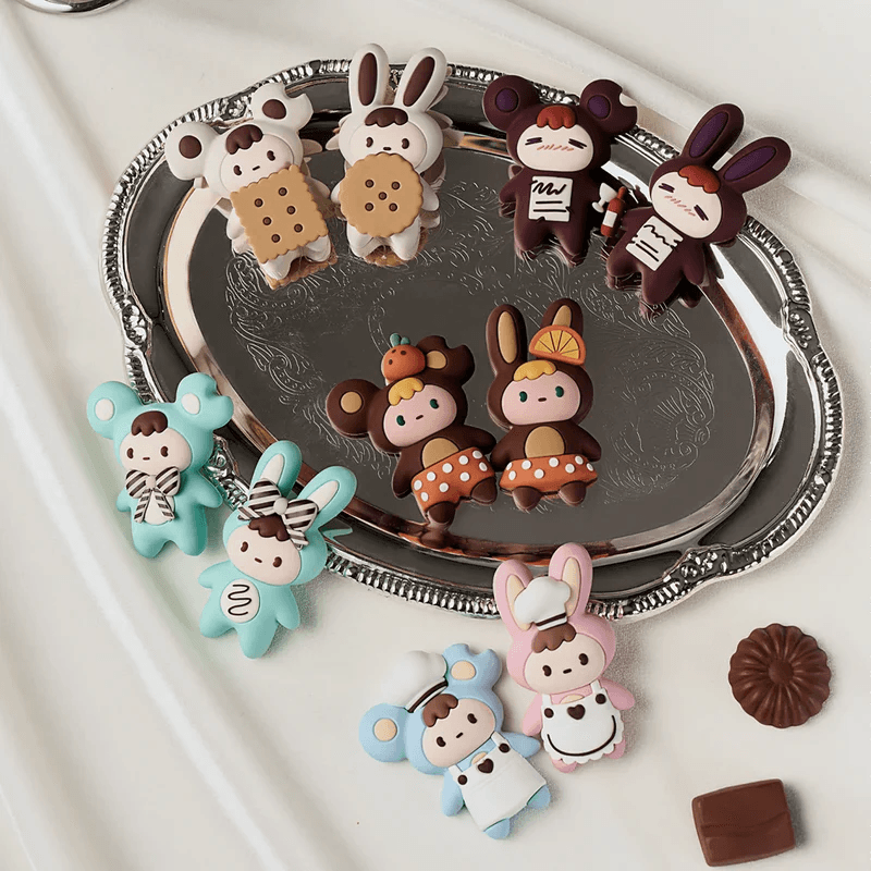 LITTLE BUNS Melting Together Series - Fridge Magnet Blind Box