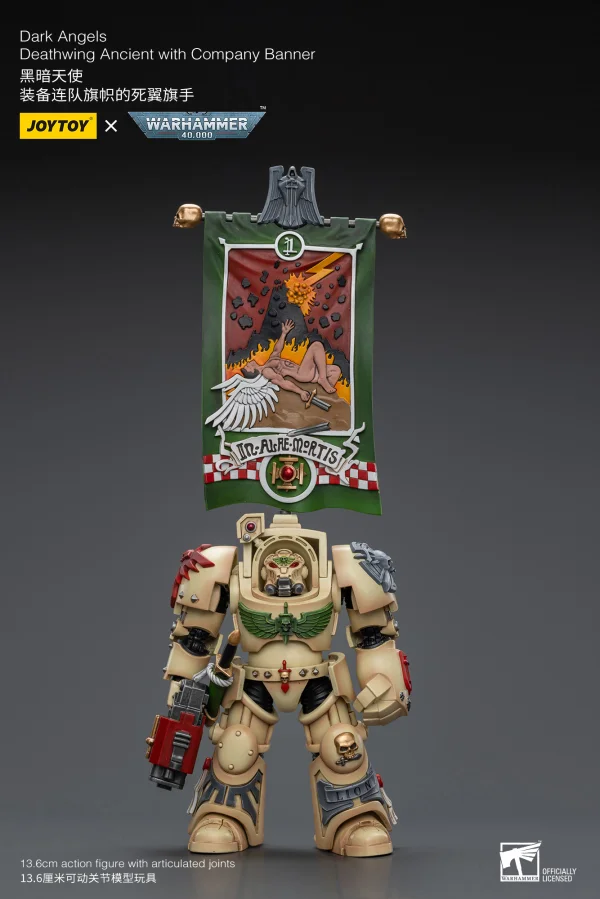 JOYTOY Dark Angels Deathwing Ancient with Company Banner - Warhammer 40K