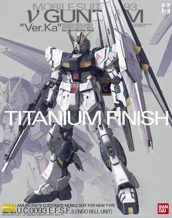 BANDAI HOBBY MG 1/100 RX-93 Nu Gundam Ver.Ka Titanum Finish Ver - Mobile Suit Gundam: Char's Counterattack