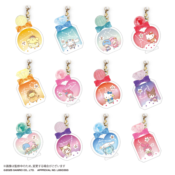 SANRIO Zodiac Pu-Clear Keychain (Includes Display board)
