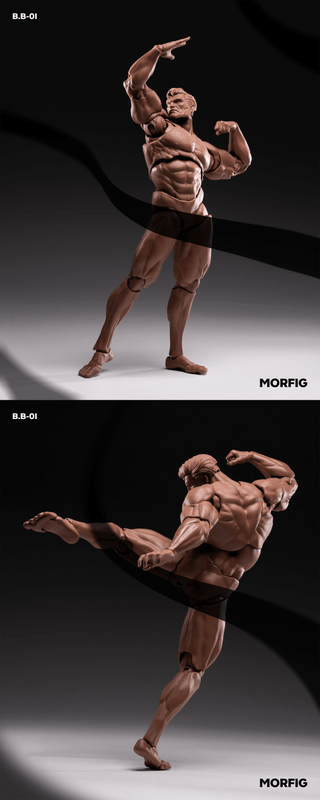 INART- Blank Male Body 1/12 Action Figure (Black)