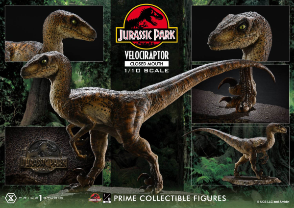 Prime Collectible Figures Jurassic Park (Film) Velociraptor Closed Mouth