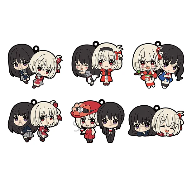 MegaHouse Rubber Mascot Buddycolle  Lycoris Recoil "Lycoris Recoil" (Box/6), Megahouse Rubber Mascot Buddycolle - Lycoris Recoil