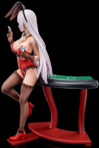 Riselia Ray Crystalia wearing crimson bunny costume with Nip Slip Gimmick System 3
