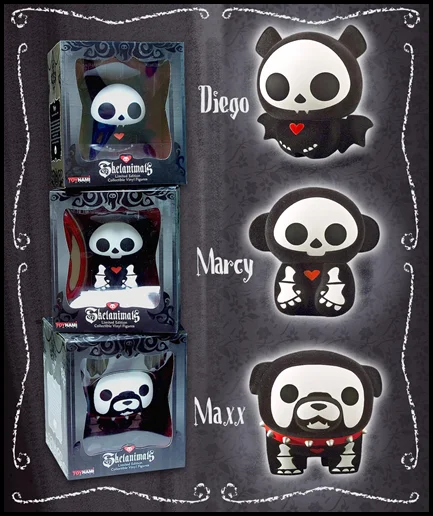Toynami Skelanimals Flocked Vinyl Figure - Marcy (Monkey) - Skelanimals