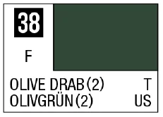 Mr Color Spray - S38 Olive Drab 2 (Flat/Tank)