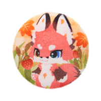 FLUFFY LAND Fluffy Pinback Badge River 1