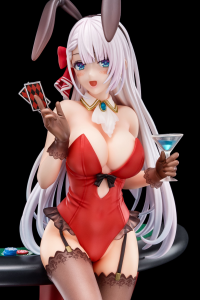 Riselia Ray Crystalia wearing crimson bunny costume with Nip Slip Gimmick System 10